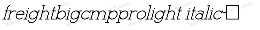 freightbigcmpprolight italic字体转换